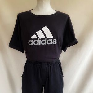 Faded Black Adidas T-Shirt